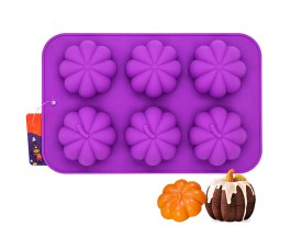 Molde silciona 6 medias calabazas